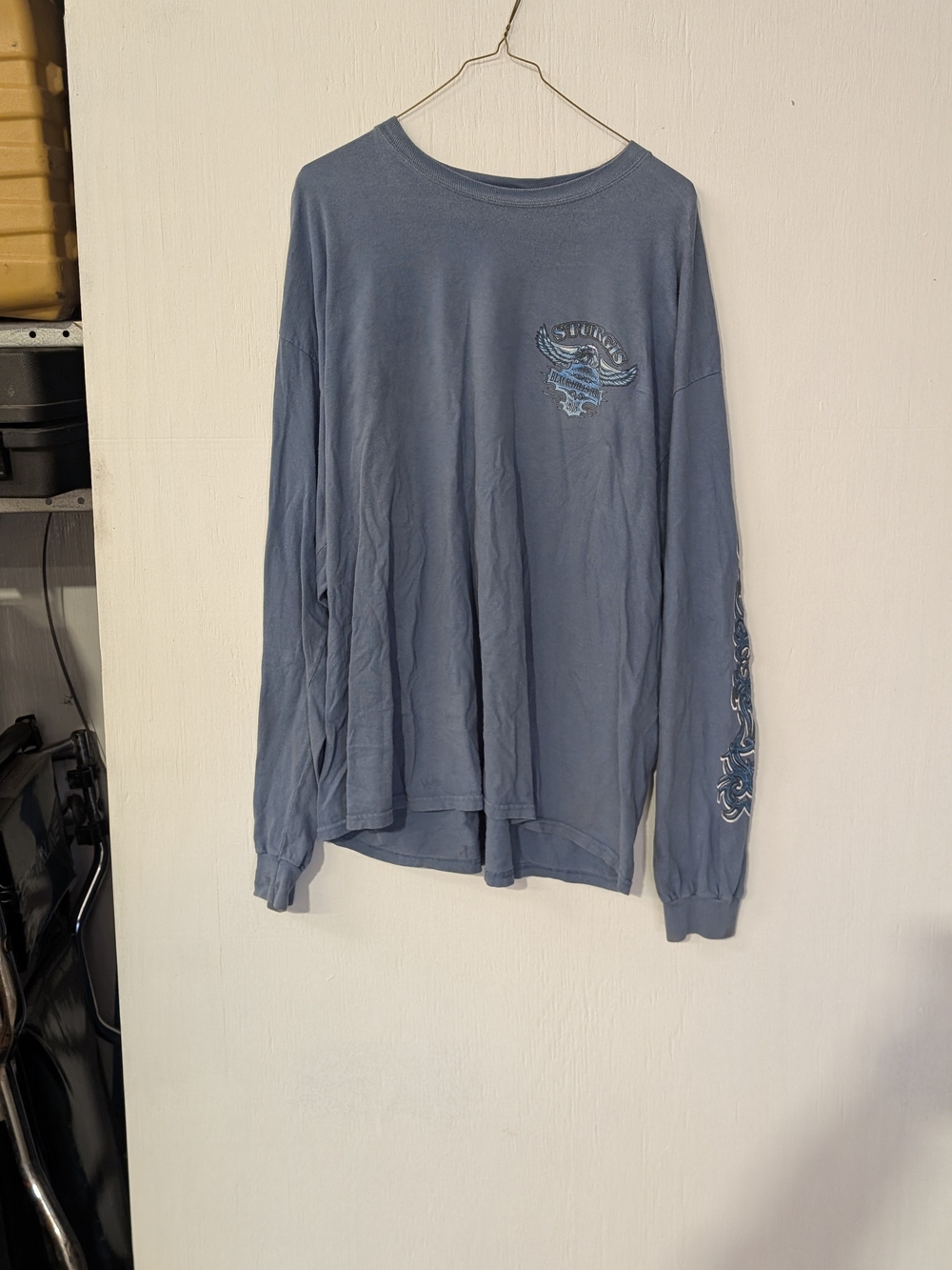 Sturgis 78th Anniversary Long Sleeve Graphic Tee in Dusty Blue